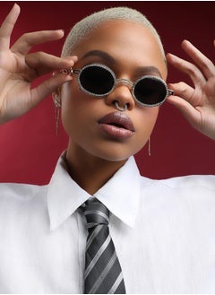 Haute Sauce Women Oval Sunglasses With UV Protected Lens  - Image 3