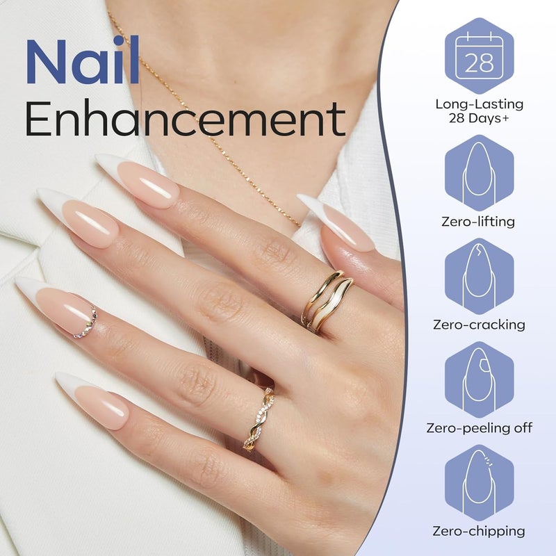 modelones Gel Top Coat, 2Pcs Clear Glossy Finish No Wipe Top Coat Winter Gel Nail Polish, Acrylic Nails Soak Off Nail Lamp Nail Art Home and Professional Manicure 10ML - Image 3