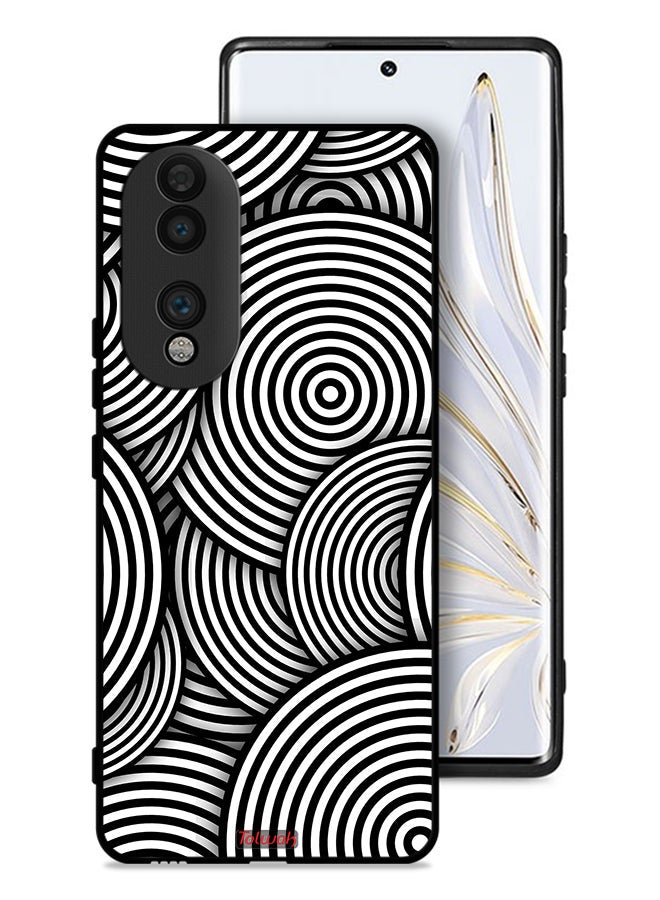Tolwak Honor 70 Protective Case Cover Circles Illusion Pattern - Image 1