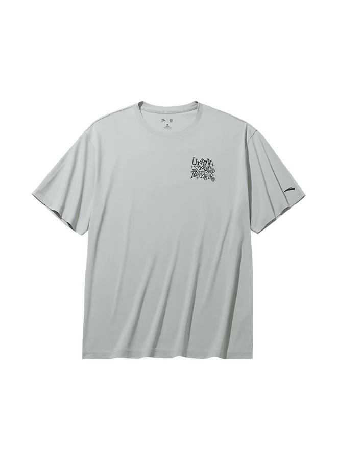 ANTA ANTA  KAI Unisex Loose Green Basketball SS Tee