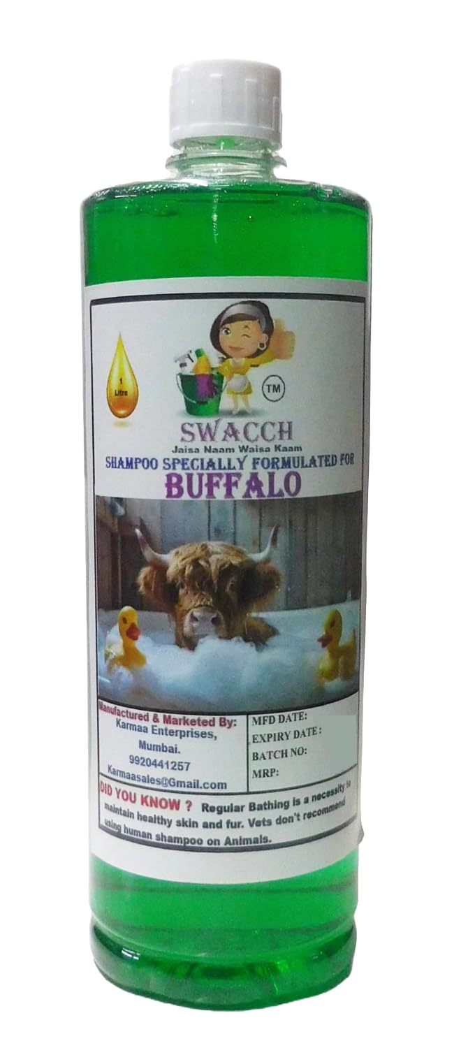 swacch Shampoo Specially Formulated for Buffalo (1 Litre) Neem Alovera - Image 1