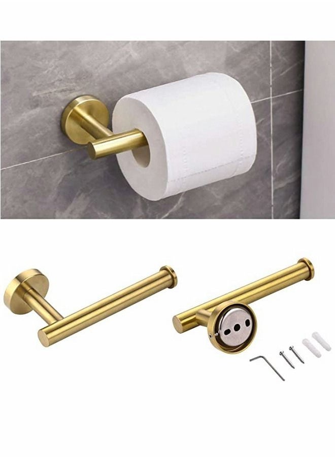 Excefore - Restroom Fixtures Brushed Gold Toilet Paper Holder, Bathroom, Wall Mount Durable SUS304 Stainless Steel, Modern Style, Toilet Paper Holder Modern Style, for Hotel Kitchen - Image 1