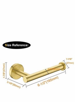 Excefore Restroom Fixtures Brushed Gold Toilet Paper Holder, Bathroom, Wall Mount Durable SUS304 Stainless Steel, Modern Style, Toilet Paper Holder Modern Style, for Hotel Kitchen  - Image 5