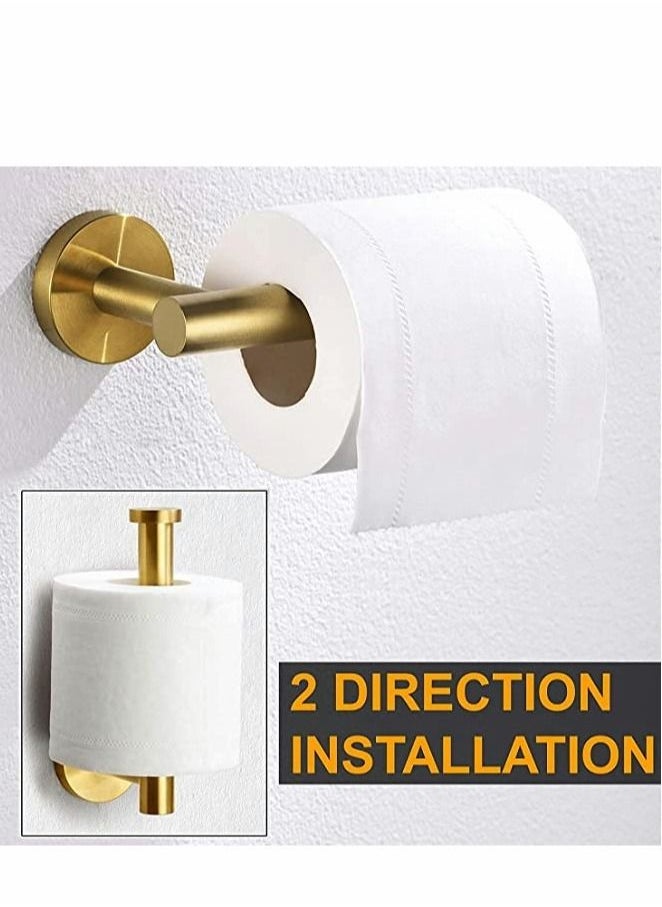 Excefore - Restroom Fixtures Brushed Gold Toilet Paper Holder, Bathroom, Wall Mount Durable SUS304 Stainless Steel, Modern Style, Toilet Paper Holder Modern Style, for Hotel Kitchen - Image 1