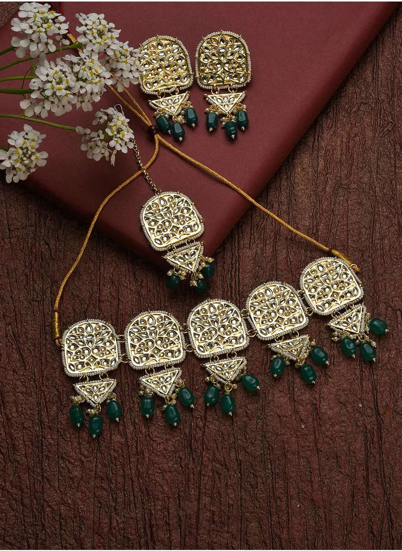 سوهي Stone Studded & Beaded Jewellery Set