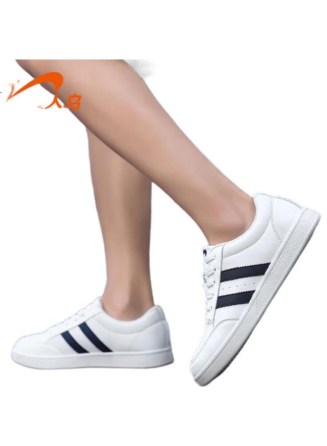 Noble bird Giovane Gentile Men'S Sports Sneakers Men'S Low-Top Soft-Soled All-Match Casual Shoes Classic White Shoes White/Deep Blue 41 - Image 1