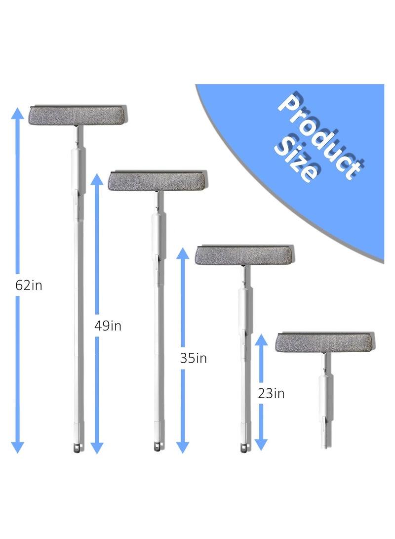 Excefore 58'' Spray Window Cleaning Squeegee Kit, 3-in-1 Window Squeegee Cleaner with 3-Section Extension Pole, Microfiber, Window Washing Equipment Tool for Indoor/Outdoor High Windows  - Image 2