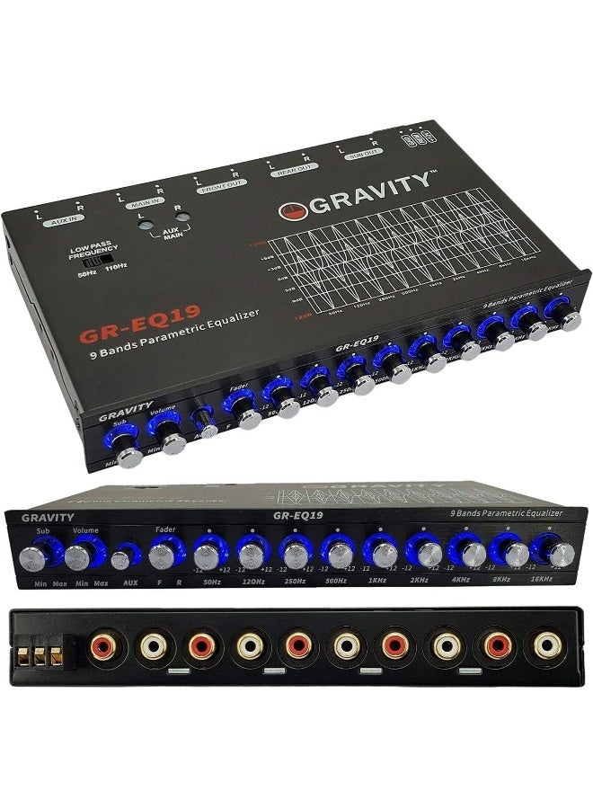 Gravity EQ19 1/2 Din 9 Equalization Bands Car Audio Equalizer - Image 2