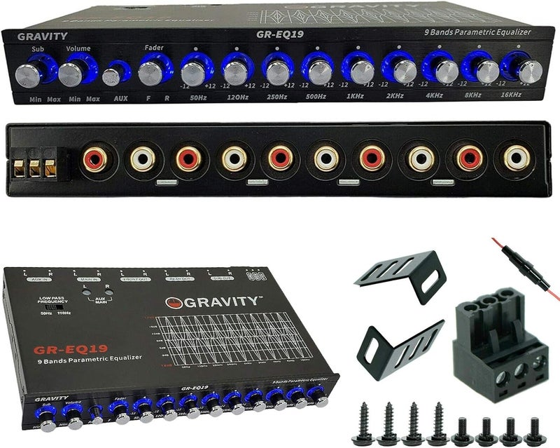 Gravity EQ19 1/2 Din 9 Equalization Bands Car Audio Equalizer - Image 1