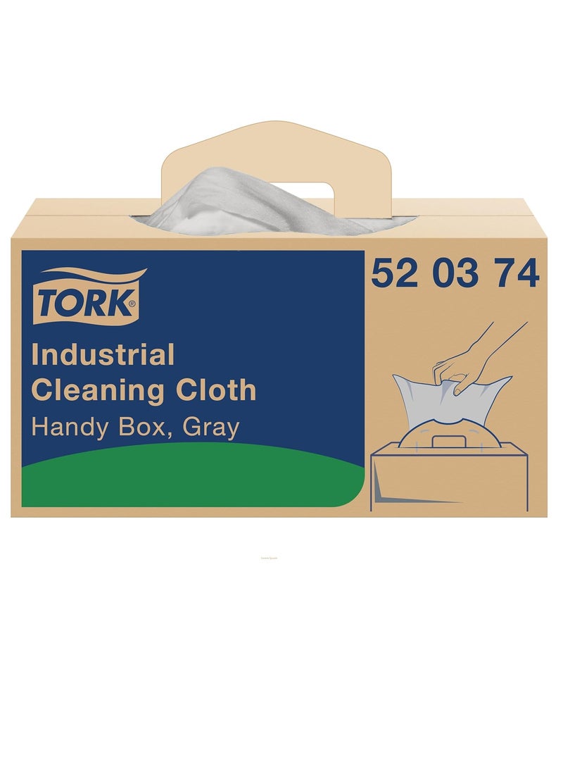 Tork Tork Industrial Cleaning Cloth Gray W7 OneataTime Dispensing 1 x 210 Cloths 520374  - Image 1
