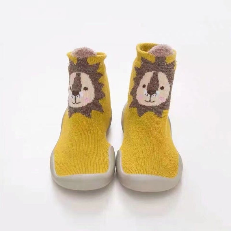 Soft Soled Baby Walking Shoes for Toddlers Turmeric Lion (cartoon 6 colors)