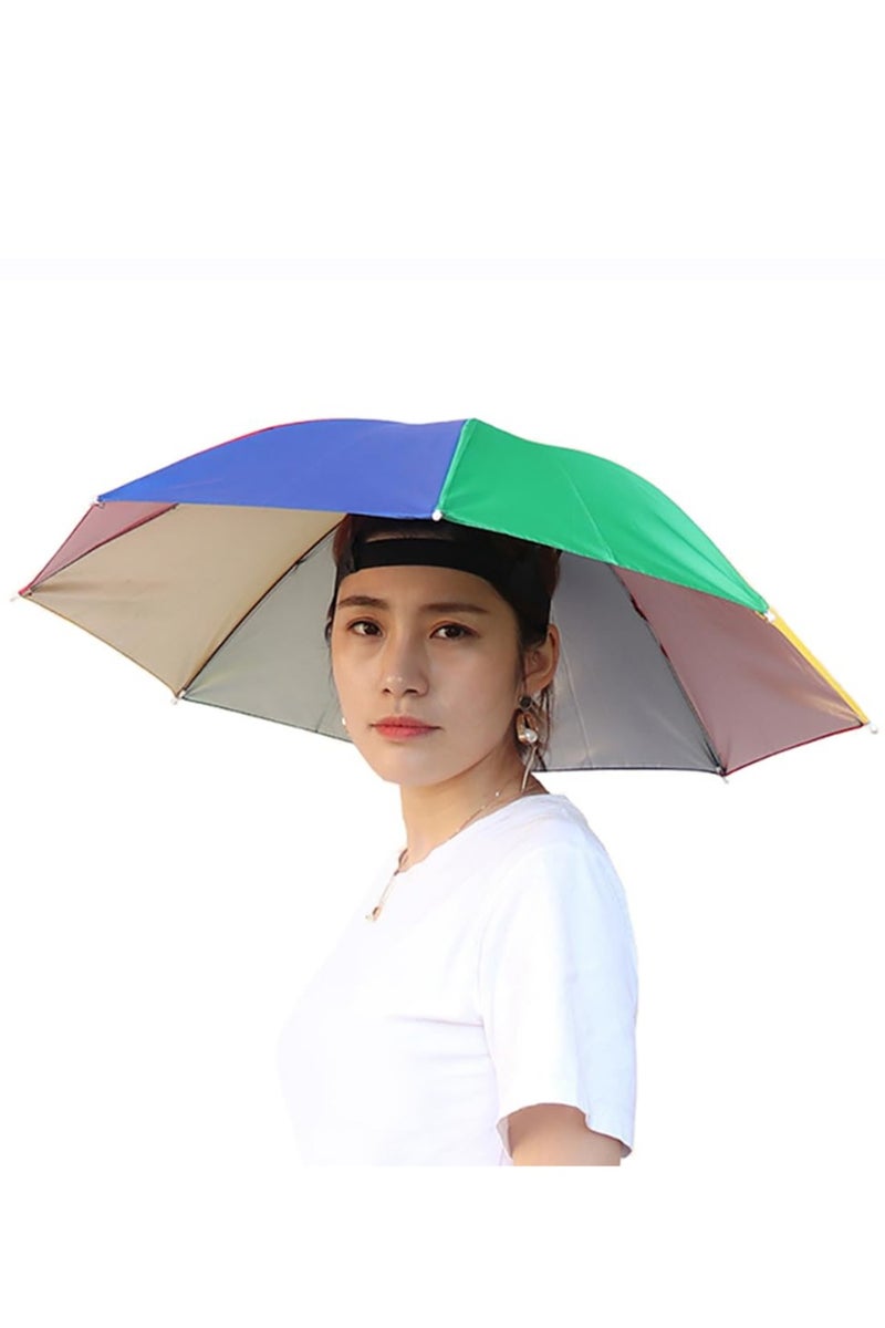 ساكن قبعة شمسية مقاومة للرياح والشمس بدون استخدام اليدين بطول 65 سم، حماية من الأشعة فوق البنفسجية، غطاء رأس قابل للطي، مثالي للصيد والشاطئ والجولف والحماية من الشمس في الهواء الطلق - Image 1