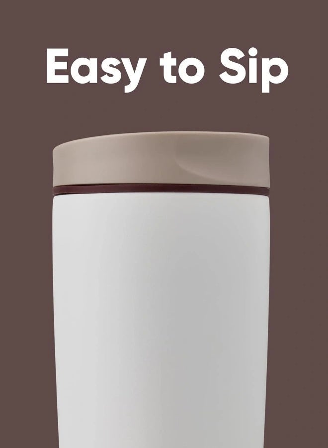 كوب قهوة من الفولاذ المقاوم للصدأ معزول بخاصية SmoothSip من Owala، كوب سفر مانع للتسرب من الفولاذ المقاوم للصدأ - Image 5