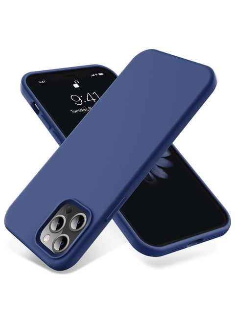 Compatible with iPhone 15 Pro Max 6.7 Inch Slim Liquid Silicone 4 Layers Soft Gel Rubber Shockproof Protective Phone Case with Anti Scratch Microfiber Lining (Royal Blue)