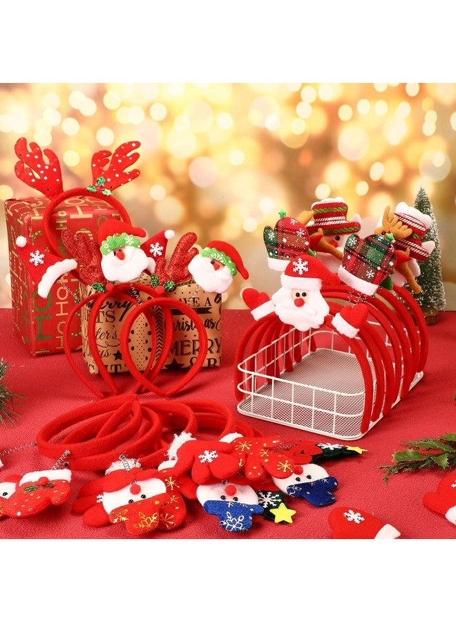 جيجكسين Giegxin 48 قطعة من عصابات رأس عيد الميلاد، عصابات رأس العطلات، عصابة رأس على شكل قرن الرنة، عصابة رأس على شكل نجمة سانتا كلوز، عصابة رأس شجرة عيد الميلاد، قبعات عيد الميلاد للنساء، إكسسوارات حفلات عيد الميلاد - Image 5