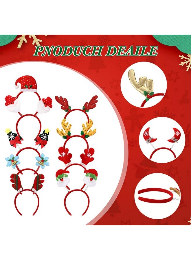جيجكسين Giegxin 48 قطعة من عصابات رأس عيد الميلاد، عصابات رأس العطلات، عصابة رأس على شكل قرن الرنة، عصابة رأس على شكل نجمة سانتا كلوز، عصابة رأس شجرة عيد الميلاد، قبعات عيد الميلاد للنساء، إكسسوارات حفلات عيد الميلاد - Image 3