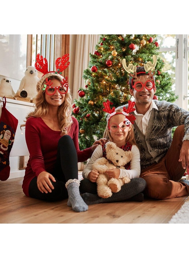 جيجكسين Giegxin 48 قطعة من عصابات رأس عيد الميلاد، عصابات رأس العطلات، عصابة رأس على شكل قرن الرنة، عصابة رأس على شكل نجمة سانتا كلوز، عصابة رأس شجرة عيد الميلاد، قبعات عيد الميلاد للنساء، إكسسوارات حفلات عيد الميلاد - Image 4