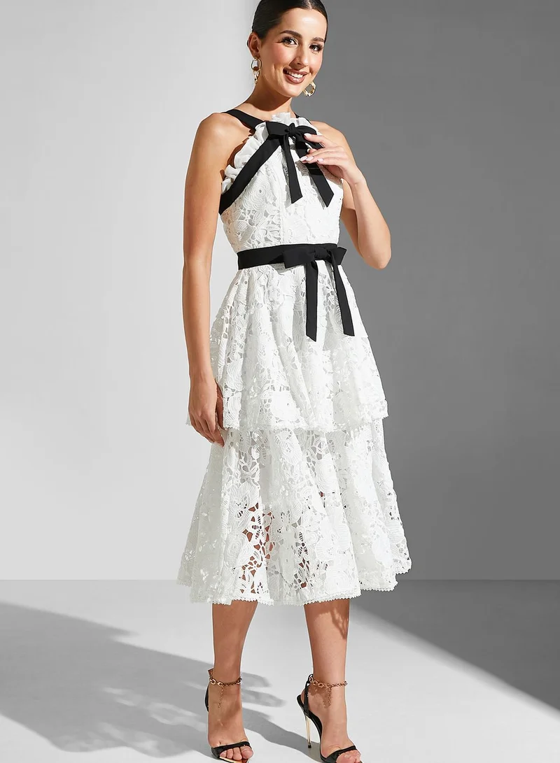 chinese dress ladies True Decadence Embroidery White Dress  paraSUERTE