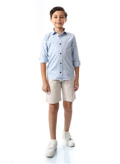 Andora Boys Light Blue Long Sleeves Shirt_Light Blue  - Image 5