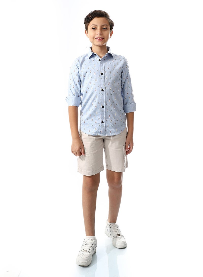 Andora Boys Light Blue Long Sleeves Shirt_Light Blue - Image 5