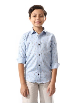 Andora Boys Light Blue Long Sleeves Shirt_Light Blue  - Image 1