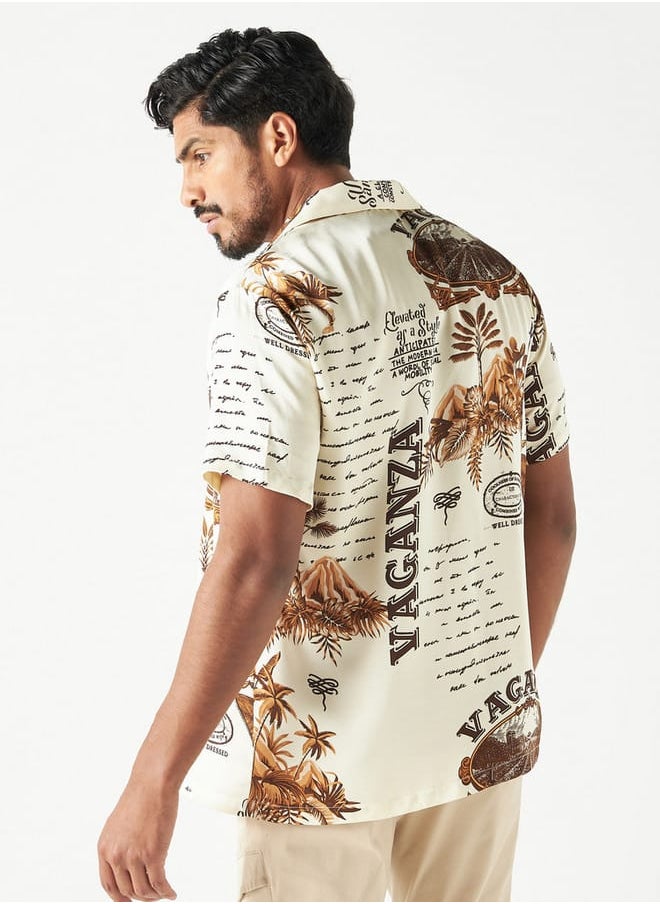 Iconic Iconic All-Over Print Shirt with Short Sleeves  - Image 4