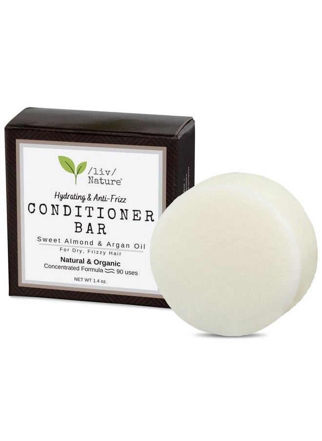/liv/ Nature Scented Conditioner Bar Made With Natural Ingredients For Dry Frizzy Hair Plantbased Plasticfree Solid Conditioner Bars For Travel Made In Usa Sweet Almond & Argan Oil (1Pack)  - Image 1