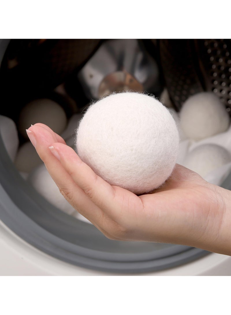 SYOSI Wool Dryer Balls 6 Pack, Laundry Reusable Reduce Clothing Wrinkles, Wool Balls for Dryer, Natural Fabric Softener, New Zealand Wool, Saving Drying Time, Lint Free, Anti Static, Dryer Balls for Dryers  - Image 5