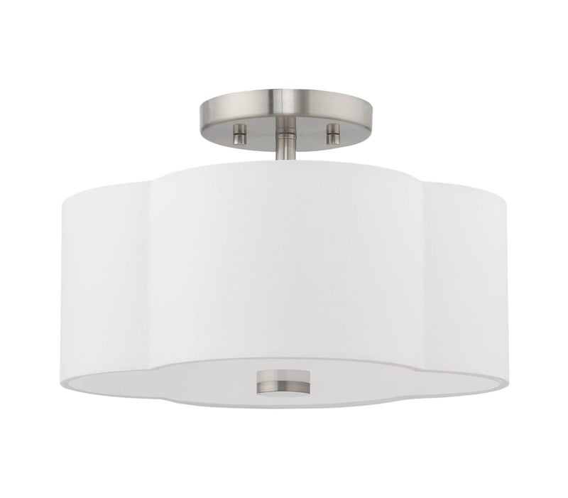 Livex Lighting 2 Lt Brushed Nickel Ceiling Mount - Image 4