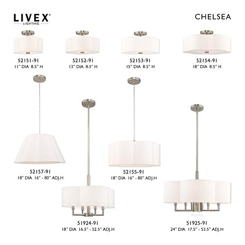 Livex Lighting 2 Lt Brushed Nickel Ceiling Mount - Image 2