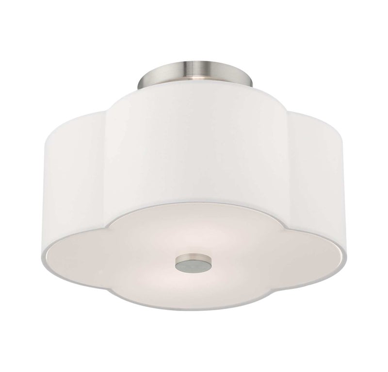 Livex Lighting 2 Lt Brushed Nickel Ceiling Mount - Image 5
