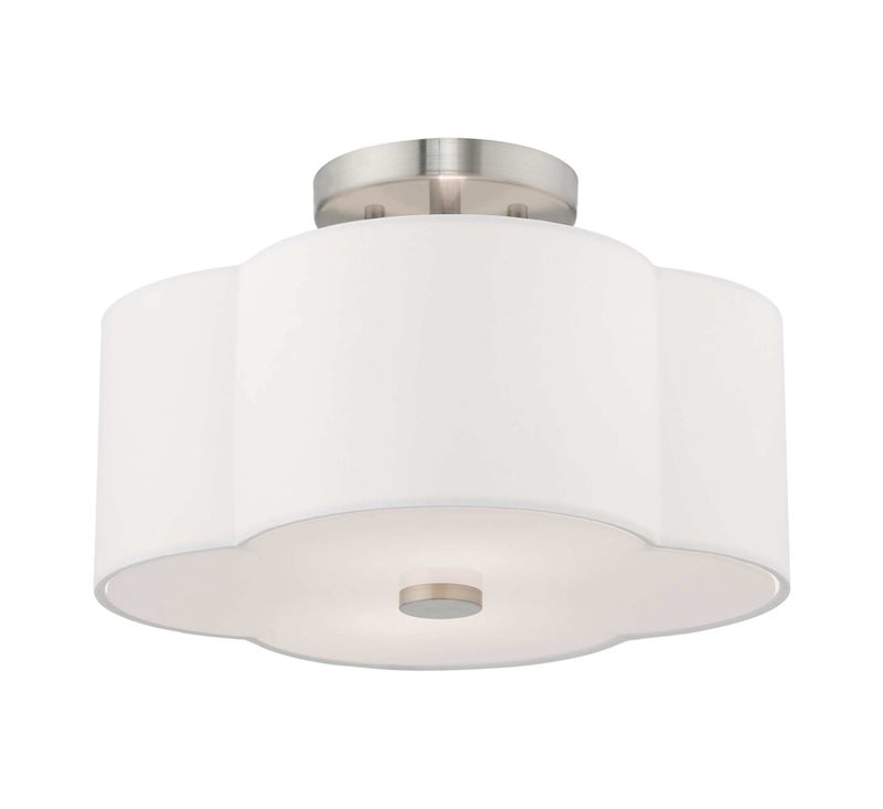 Livex Lighting 2 Lt Brushed Nickel Ceiling Mount - Image 3
