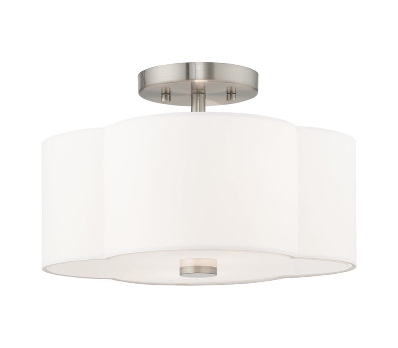 Livex Lighting 2 Lt Brushed Nickel Ceiling Mount - Image 1
