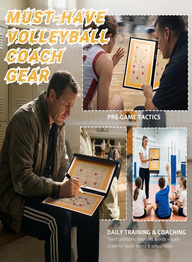RoseFlower Volleyball Coaching Board, Magnetic Volleyball Coaches Board Tactics Board with Magnets and Pen, Volleyball Strategy Clipboard Coach Training Equipment - Image 4