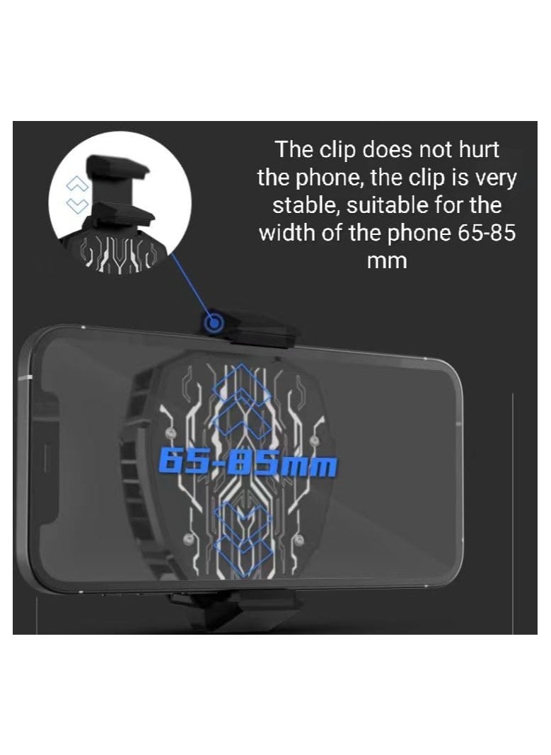 ALAMAREQ Phone Cooler for Tiktok Live Streaming, Mobile Gaming.Fast Cooling Cell Phone Refrigerator with Customized RGB Lighting, LED Temperature Display  - Image 5