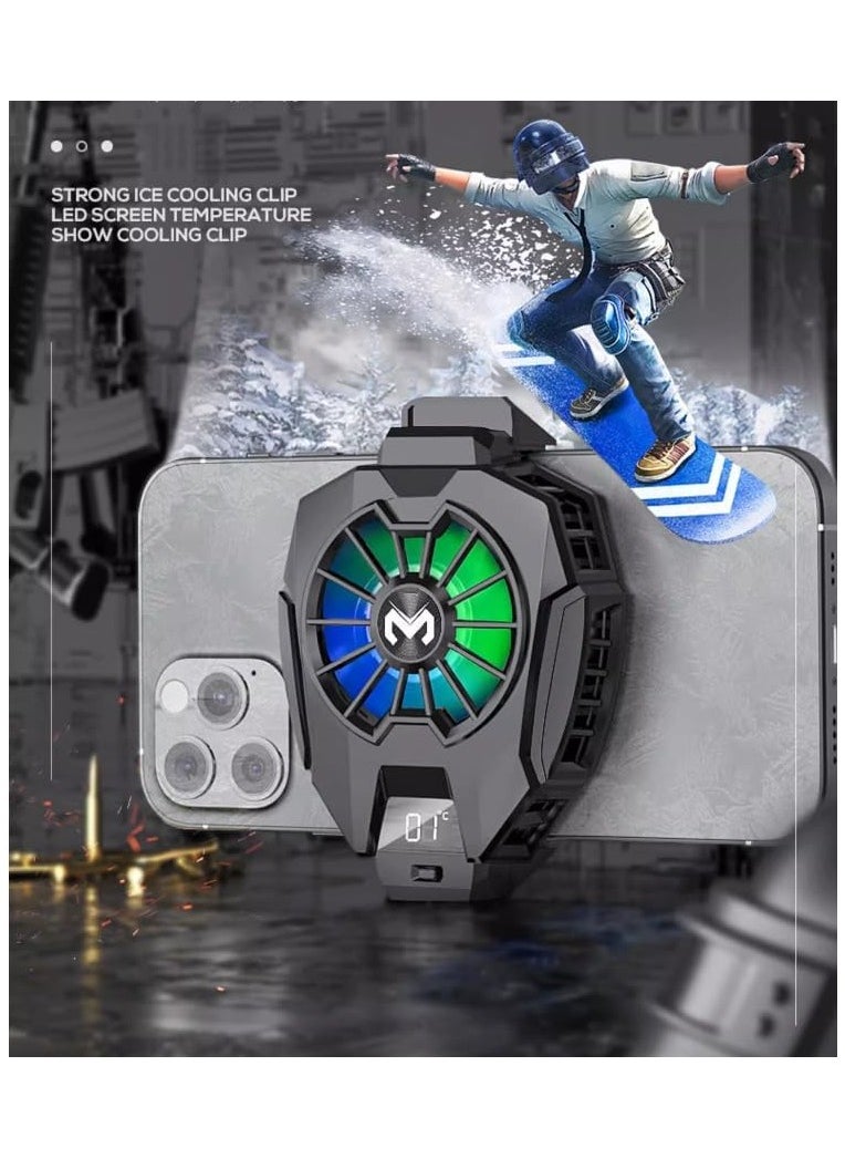 ALAMAREQ Phone Cooler for Tiktok Live Streaming, Mobile Gaming.Fast Cooling Cell Phone Refrigerator with Customized RGB Lighting, LED Temperature Display  - Image 3