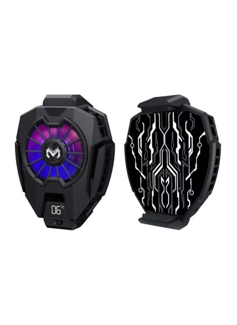 ALAMAREQ Phone Cooler for Tiktok Live Streaming, Mobile Gaming.Fast Cooling Cell Phone Refrigerator with Customized RGB Lighting, LED Temperature Display  - Image 1