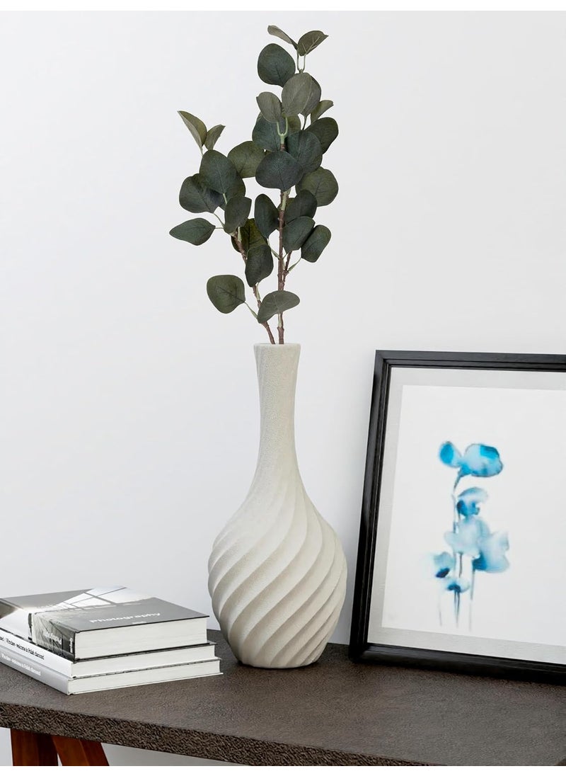 Kuber Industries Kuber Industries Flowers Orchid | Plastic Artificial Flower Eucalyptus | Artificial Flower for Home Décor | Orchids Artificial Flower for Vase | Pack of 2 | Green  - Image 5