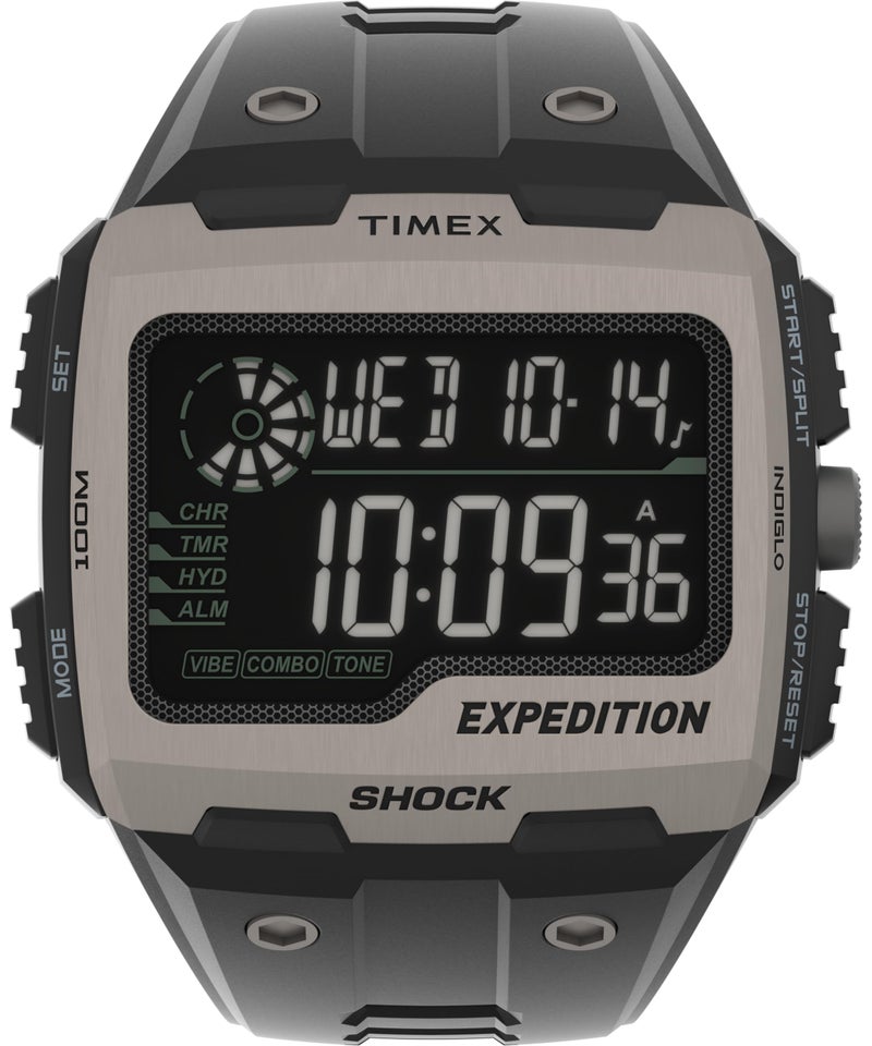 Timex Men's Expedition Grid Shock 50mm Quartz Resin Strap, Black, 16 Casual Watch (Model: TW4B24900VQ) - Image 1