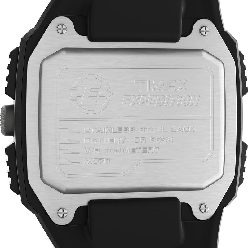 Timex Men's Expedition Grid Shock 50mm Quartz Resin Strap, Black, 16 Casual Watch (Model: TW4B24900VQ) - Image 3