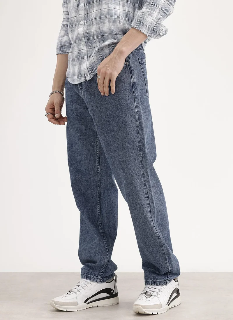 Loose Fit Denim Jeans | Blue