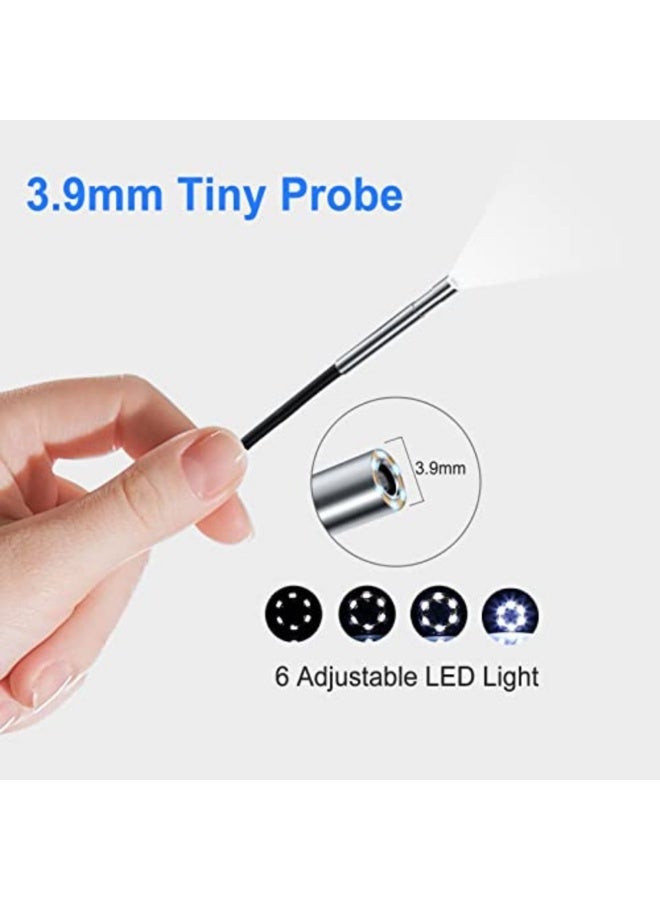 Camera 39 Mm Endoscope Inspection Camera With Lights 1080P Hd Ip67 Waterproof Tube Camera With 43 Inch Screen Semi-Rigid Cable 32G Tf Card For Car Check Engine (2M) - Image 2