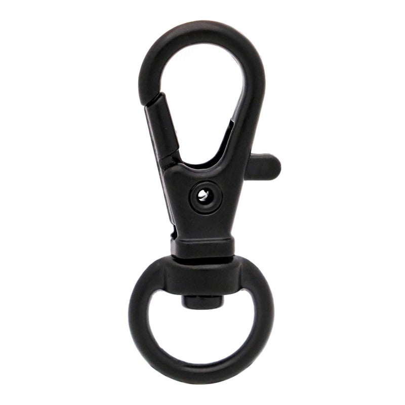 Chuzhao Wu Metal Black Curved Lobster Clasps Swivel Trigger Clips Snap Length 125 InchesPack of 20