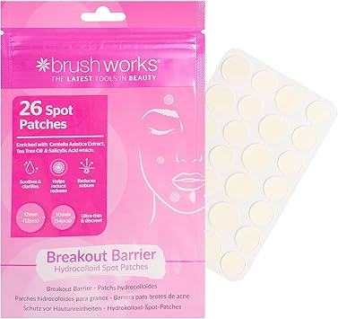 Brushworks Pimple Patches Breakout Barrier Hydrocolloid Spot Patches for Acne 26pcs For All Skin Types - Image 2