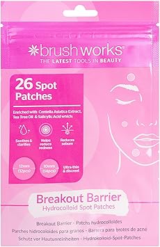 Brushworks Pimple Patches Breakout Barrier Hydrocolloid Spot Patches for Acne 26pcs For All Skin Types - Image 1