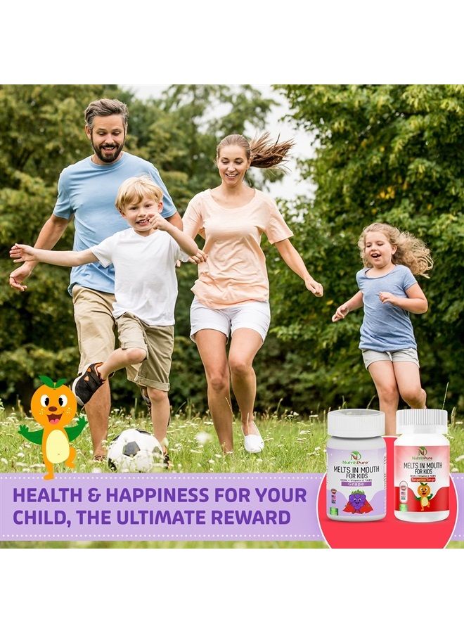 NutritiPure Kids Chewable Iron Supplement (Ferronyl®/Carbonyl Iron 9 mg with Vitamin C 30 mg) Tablet in Tangerine Tango Orange Flavor 90 Count (2 Bottles) - Image 3