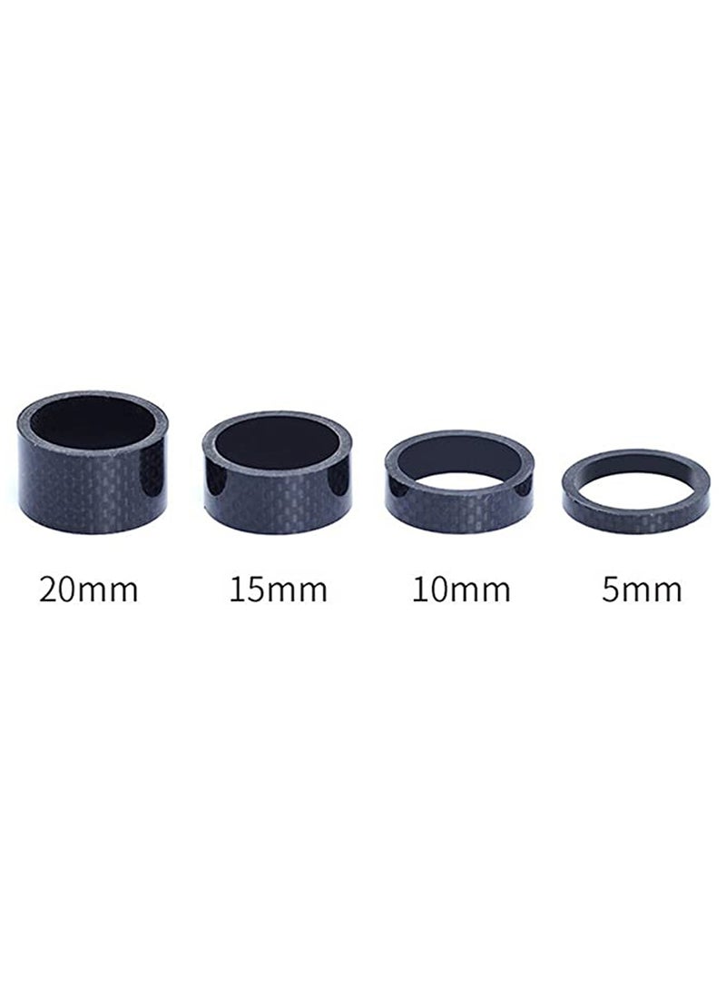 SYOSI 4 Pcs Bike Headset Spacer Washer Full Carbon Fiber Bicycle Stem Headset Spacer Fit 1 1/8-Inch Bike - Image 3