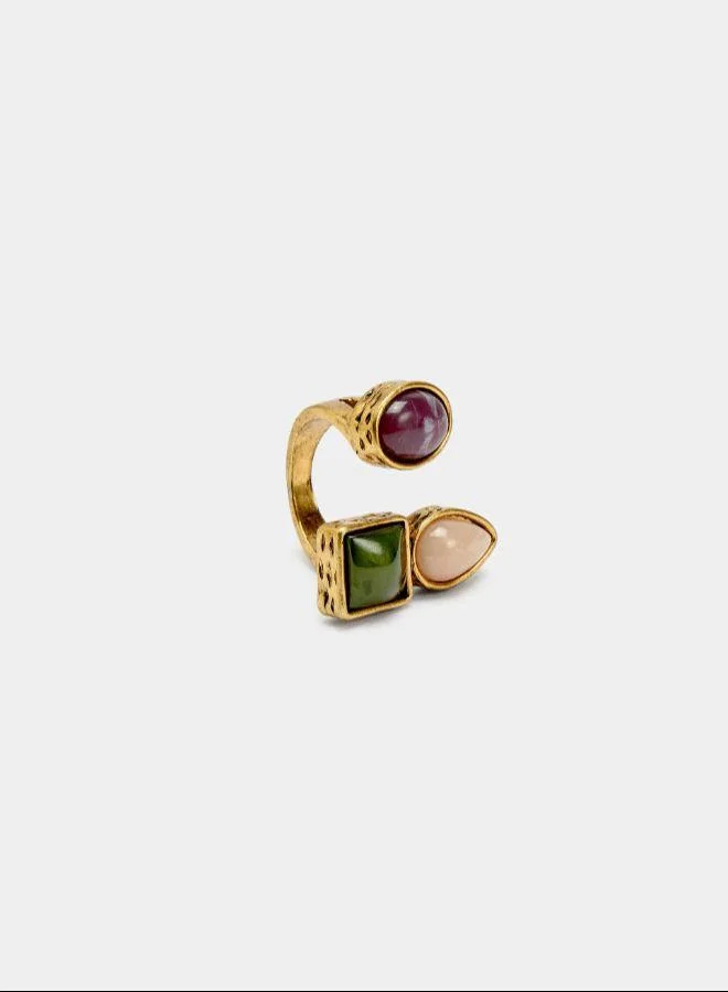 PARFOIS Multicolour Open geometric ring for Women | Best Price UAE