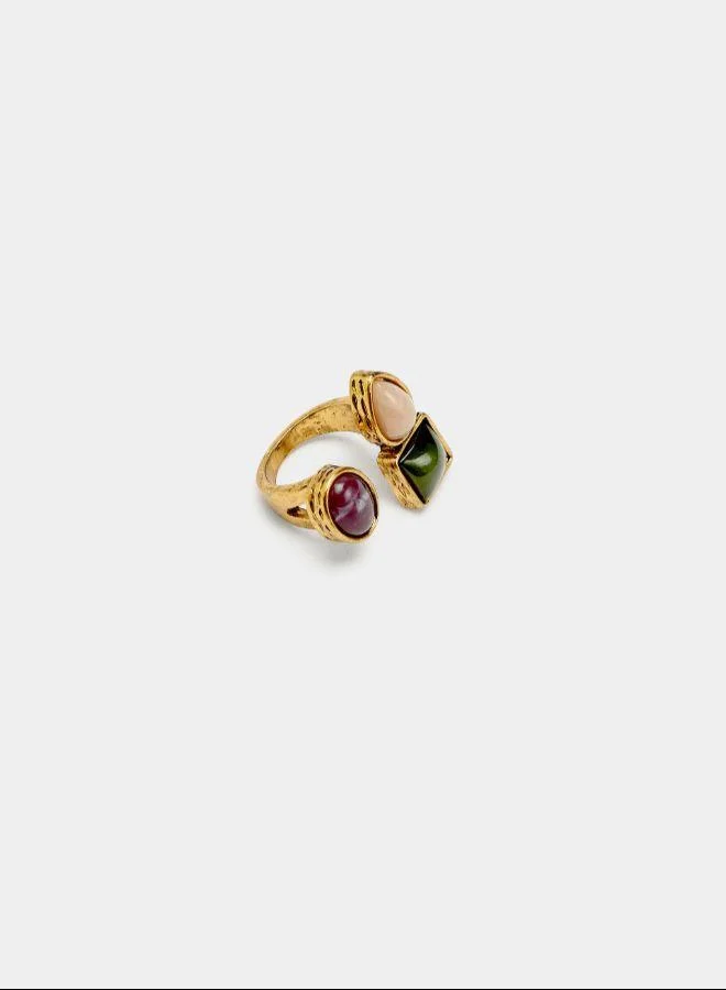 PARFOIS Multicolour Open geometric ring for Women | Best Price UAE