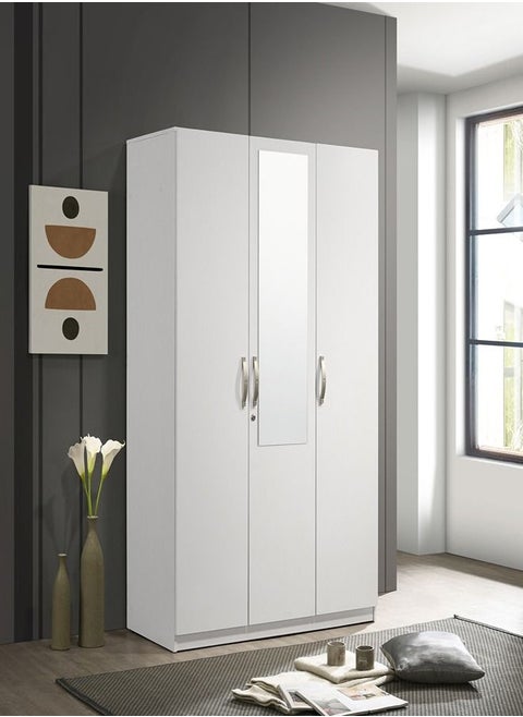 Kulltorp Plus 3-Door Wardrobe With Mirror 52 x 182 x 120 cm